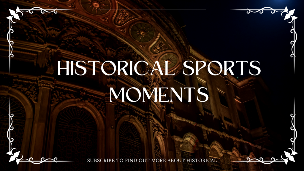 Historical Sports Moments of India